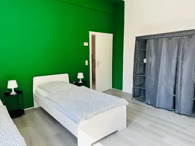Ein Bett oder Betten in einem Zimmer der Unterkunft Monteur Appartement for max 6 Guests near Hagen-City