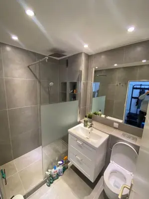 Ein Badezimmer in der Unterkunft Ferienwohnung 3,5 Zimmer zentrale Lage