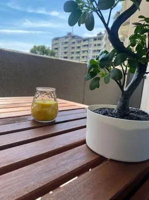 Ein Balkon oder eine Terrasse in der Unterkunft Ferienwohnung 3,5 Zimmer zentrale Lage