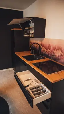 Küche/Küchenzeile in der Unterkunft Love Cottage mit Whirlpool