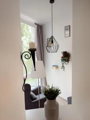 Ein Sitzbereich in der Unterkunft JayBnB - Modern eingerichtetes Apartment zentral in Dortmund