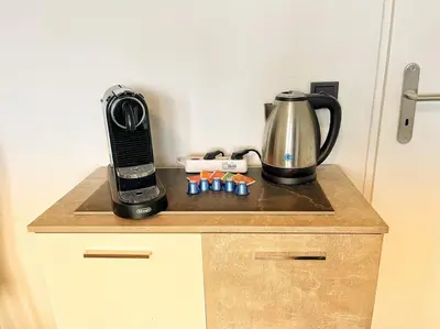 Küche/Küchenzeile in der Unterkunft Apartment nähe Flughafen DUS