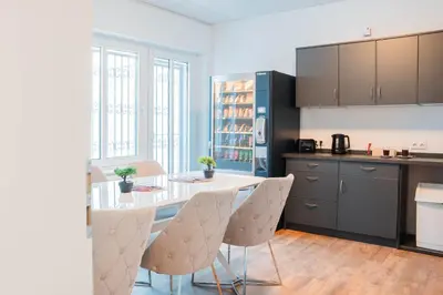 Küche/Küchenzeile in der Unterkunft Buer Appartment