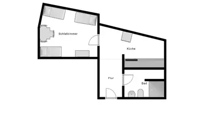 Grundriss der Unterkunft UNGLAUBLICHES ANGEBOT-Duisburg 4 Zimmer Apartment