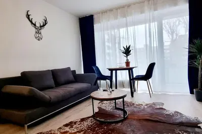 Ein Sitzbereich in der Unterkunft Schönes Apartment in Erkrath, Nähe Düsseldorf