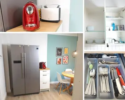 Küche/Küchenzeile in der Unterkunft Your Cozy Appartment in Wuppertal: Wupper-Home 2