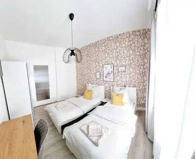 Ein Bett oder Betten in einem Zimmer der Unterkunft Your Cozy Appartment in Wuppertal: Wupper-Home 2