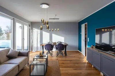 Ein Sitzbereich in der Unterkunft A&V Apartments Wunderschöne Penthouse Wohnung