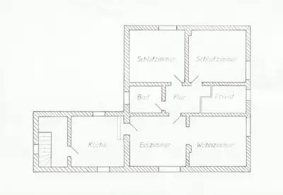Grundriss der Unterkunft Ferienwohnung In den Wiesen