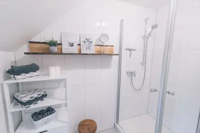 Ein Badezimmer in der Unterkunft Ferienwohnung In den Wiesen