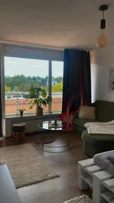 Ein Sitzbereich in der Unterkunft Apartment mit schönem Ausblick