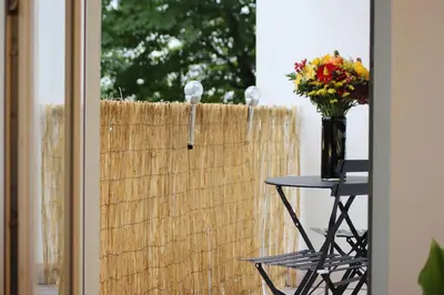 Ein Balkon oder eine Terrasse in der Unterkunft 3 Zimmer, 68qm, Parkplatz, Messe DUS, Logport, Duisport