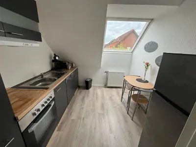 Küche/Küchenzeile in der Unterkunft Ferienwohnung Kleine Auszeit
