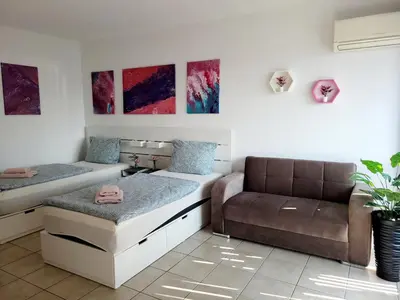 Grundriss der Unterkunft 2 Zimmer für 3-4 Person , Klima, Parkplatz
