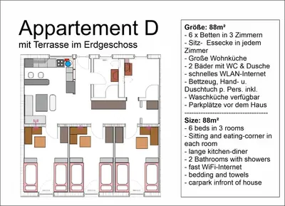 Grundriss der Unterkunft APARTMENTHAUS 