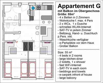 Grundriss der Unterkunft APARTMENTHAUS 