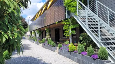 Das Gebäude in dem sich das Aparthotel befindet