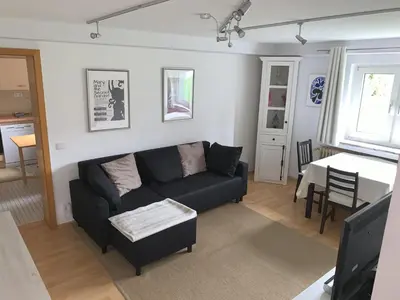 Ein Sitzbereich in der Unterkunft Apartment Isenbügel / Essen-Kettwig