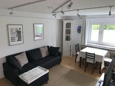 Ein Sitzbereich in der Unterkunft Apartment Isenbügel / Essen-Kettwig