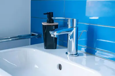 Ein Badezimmer in der Unterkunft Strandhaus Hagen