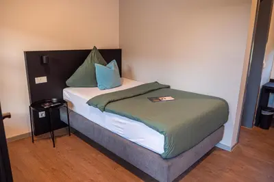 Ein Bett oder Betten in einem Zimmer der Unterkunft Strandhaus Hagen