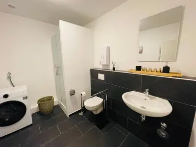 Ein Badezimmer in der Unterkunft schönes Apartment - Netflix-Nespresso