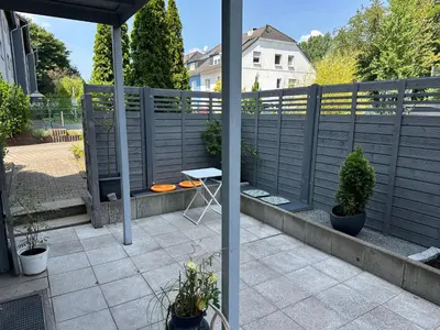 Ein Balkon oder eine Terrasse in der Unterkunft Appartement House Dortmund Lounge Appartement