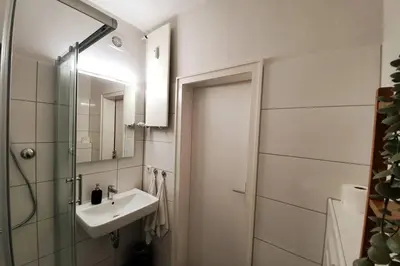 Ein Badezimmer in der Unterkunft Penthouse mit einzigartigem Blick über Essen