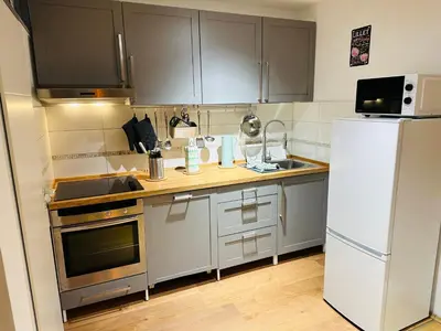Küche/Küchenzeile in der Unterkunft stilvoll-mit Balkon- zentral - Netflix-Nespresso