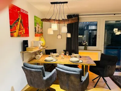Ein Sitzbereich in der Unterkunft stilvoll-mit Balkon- zentral - Netflix-Nespresso