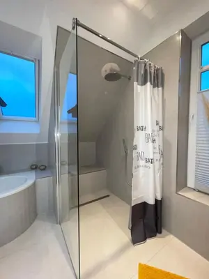 Ein Badezimmer in der Unterkunft Privatzimmer Steinmetz in Reken