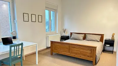 Ein Bett oder Betten in einem Zimmer der Unterkunft Gemütliches Apartment