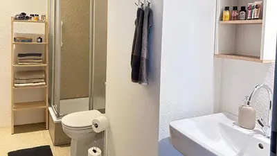 Ein Badezimmer in der Unterkunft Gemütliches Apartment