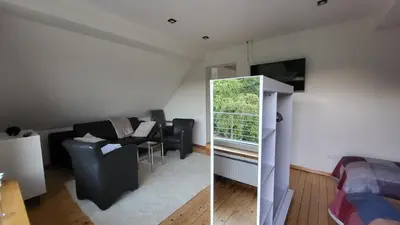 Ein Sitzbereich in der Unterkunft Haus Drebes