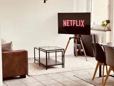 TV/Unterhaltungsangebot in der Unterkunft Zentrales großzügiges Apartment mit Dachterrasse!