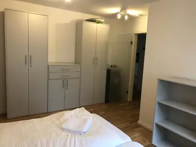 Ein Bett oder Betten in einem Zimmer der Unterkunft Haus am Mühlenkämpchen Wiesengrund