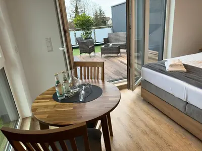 Ein Bett oder Betten in einem Zimmer der Unterkunft Villa Hilden