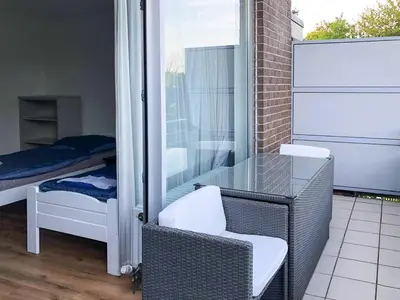 Ein Bett oder Betten in einem Zimmer der Unterkunft Apartment Düsseldorf-Lohausen