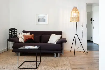 Ein Sitzbereich in der Unterkunft FeelsLikeHome - Schöne&zentral angebundene Altbauwohnung mit Parkplatz