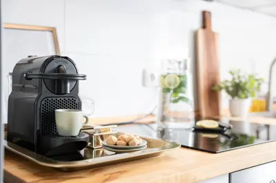 Kaffee-/Teezubehör in der Unterkunft Charmante Stadtwohnung