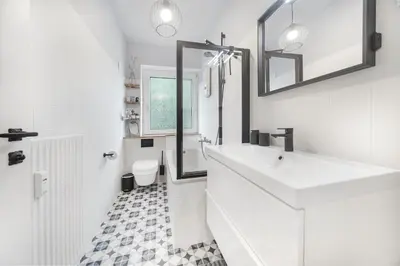 Ein Badezimmer in der Unterkunft FeWo Phönixhütte am Baldeneysee in Kupferdreh