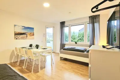 Ein Sitzbereich in der Unterkunft -CS24- 2 rooms apartment with balcony - HA05