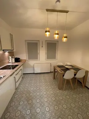 Küche/Küchenzeile in der Unterkunft Apartment am Grünen Ring