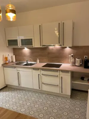 Küche/Küchenzeile in der Unterkunft Apartment am Grünen Ring