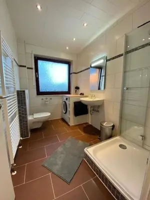 Ein Badezimmer in der Unterkunft Voshaldsfeld27
