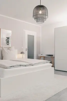 Ein Bett oder Betten in einem Zimmer der Unterkunft Soulplace Studioapartment Gelsenkirchen