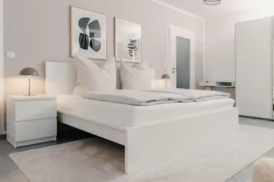 Ein Bett oder Betten in einem Zimmer der Unterkunft Soulplace Studioapartment Gelsenkirchen