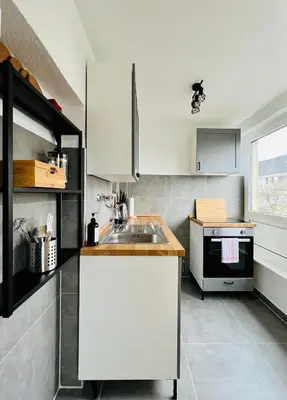 Küche/Küchenzeile in der Unterkunft Sali - Apartment Essen - Comfort
