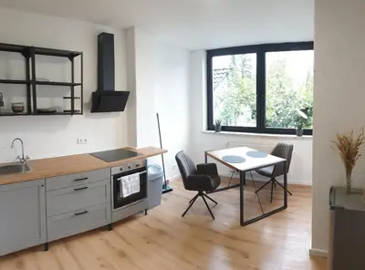 Küche/Küchenzeile in der Unterkunft Studio Apartments in Ruhrgebiet