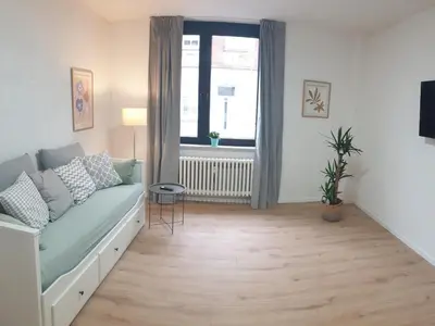 Ein Sitzbereich in der Unterkunft Studio Apartments in Ruhrgebiet